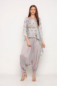 Designer Dhoti Top Set