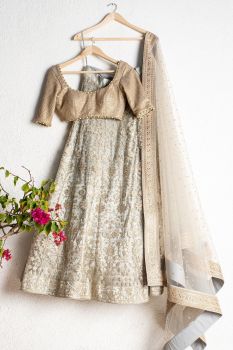 Pearl River Grey Lehenga Set