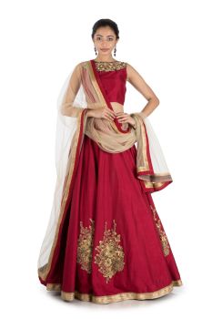 Ruby Sleeveless Lehenga Set