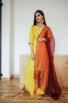 Draped pant set