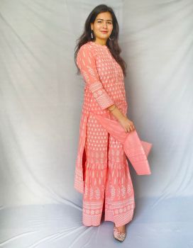 Peach garara set