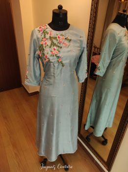 Steel grey A line dress