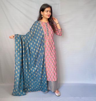 Pink & blue suit set