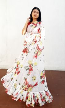Carnations Saree