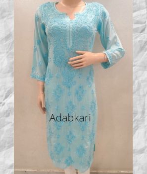 Chikankari Cotton Kurti