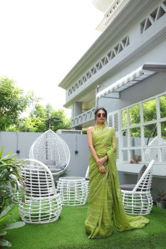Green Gota Work Saree