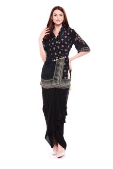 Designer jacket dhoti dress