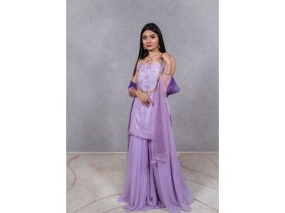 Lilac Emb. Spagetti Set