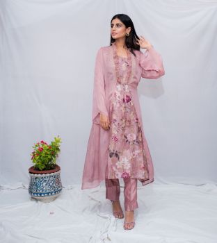 Ruffled Gilet Kurta Set