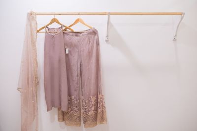 Lilac in-cut tissue shirt set