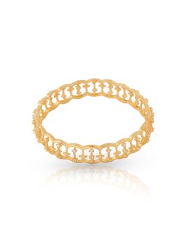 Gold CZ studded Bangle in 925 Sterling Silver