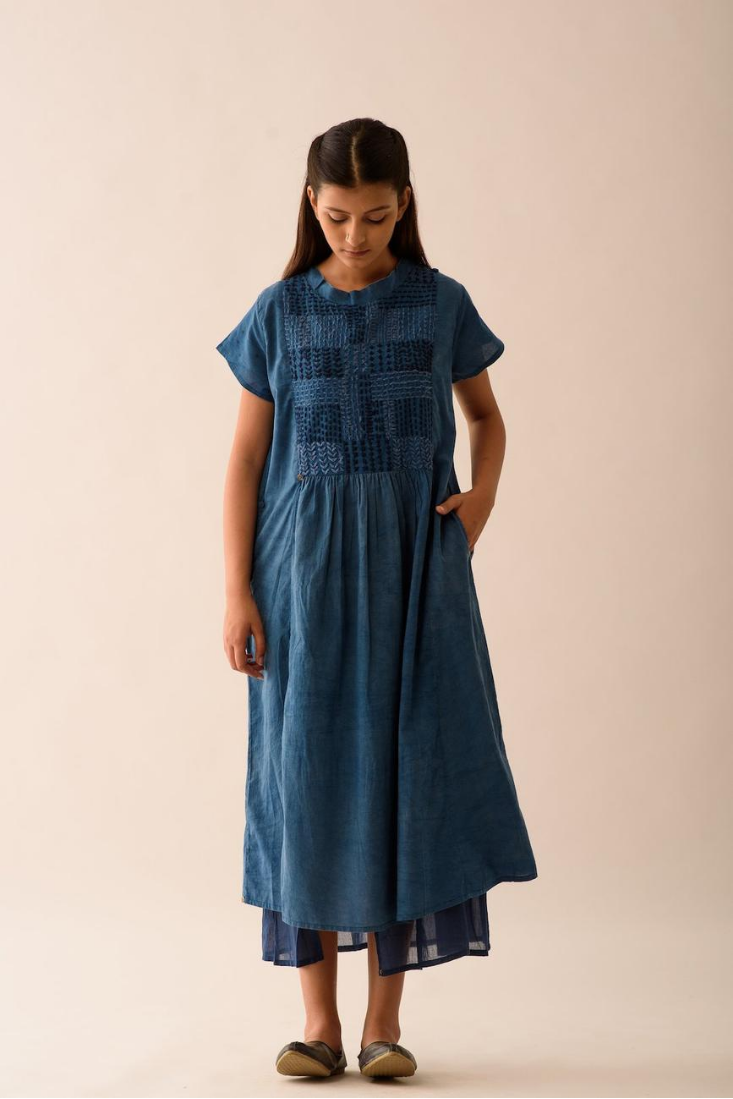 Indigo Sashiko Dress