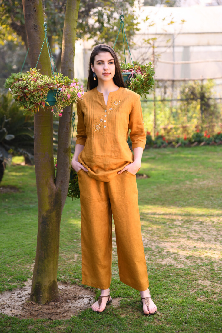 Mustard blouse