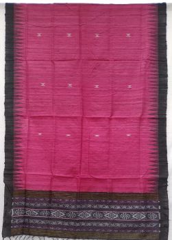 Onion Pink & Black Pure Tussar Ghicha Silk Stole