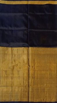 Blackish Violet Uppada Tissue Silk Saree With Golden Border