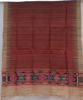 Peanut Brown Pure Tussar Ghicha Silk Stole