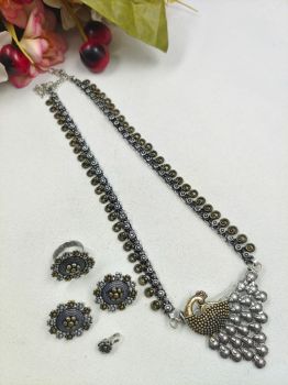 Peacock Oxidized German Silver Jewellery