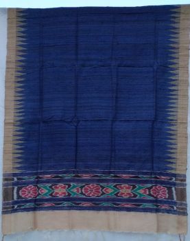 Indigo Blue Pure Tussar Ghicha SilK Stole