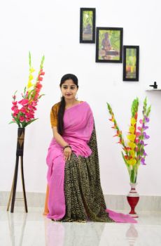 Pink Pure Handloom Khesh Cotton Saree From Bengal