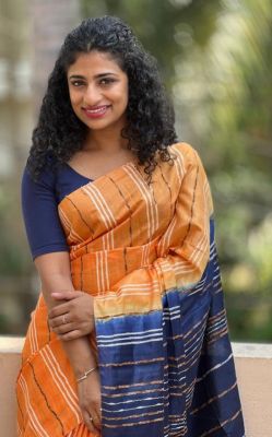Multi Colour Pure Handloom Cotton Saree From Bengal