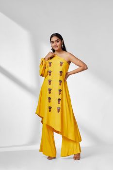 Juicy Bright One Shoulder Shirt With Pants
