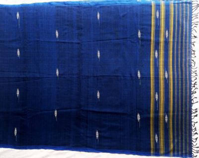 Blue Barfi motifs cotton dupatta