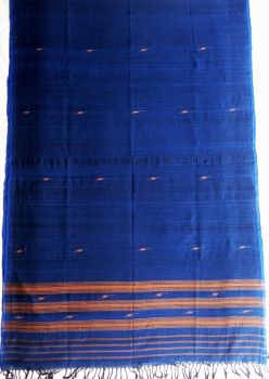 Blue & Orange cotton dupatta