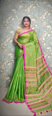 Forest Pure Handloom Tissue Silk Saree From Bengal