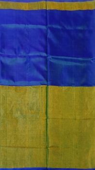 Bluish Violet Uppada Tissue Silk Saree With Golden Border