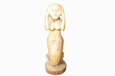 Wooden Mermaid Show Piece Statue