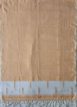 Yellow White Cotton Stole