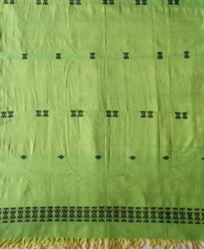 Green Black Yellow cotton dupatta