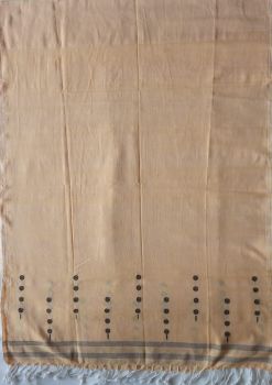 Yellow White Cotton Stole