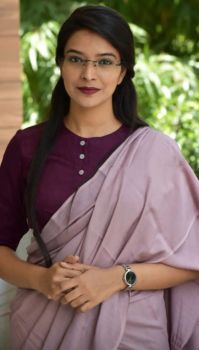 Light Purple Bagru Block Print Cotton Mulmul Saree From Rajasthan