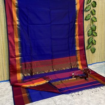 Violent Violet Pure Handloom Silk Saree