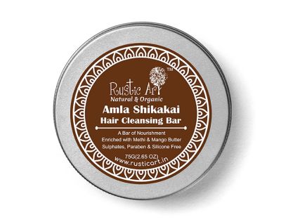 Rustic Art Amala Shikakai Hair Cleansing Bar (Shampoo Bar)