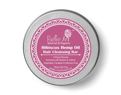 Rustic Art Hibiscus Hemp Oil Hair Cleansing Bar (Shampoo Bar)