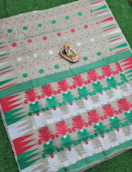Grey Dhakai Jamdani Saree From Rajasthan