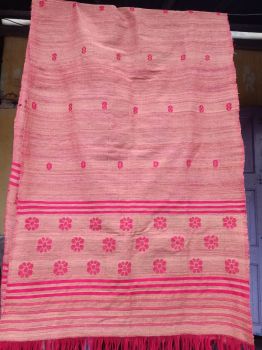 Pink Natural Dye Eri Cotton Stole Pure Handloom From Kamrup Assam