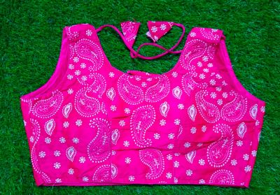 Pink Mango Cotton Silk Pad Readymade Blouse