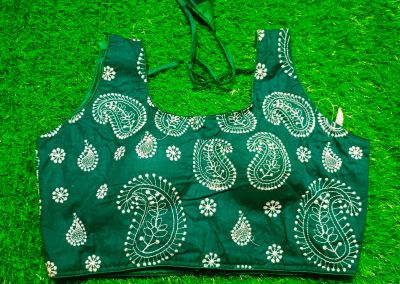 Green Mango Cotton Silk Pad Readymade Blouse