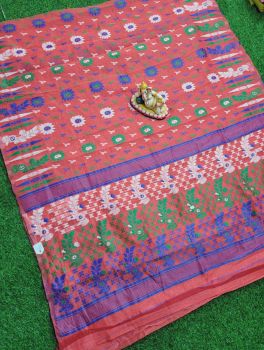 Faded Pink Dhakai Jamdani Saree From Rajasthan