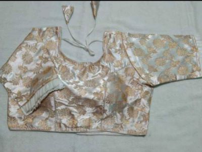 WhiteFlower Silk Pad Readymade Blouse