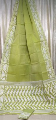Green Pure Handloom Dhakai Jamdani Saree From Bengal