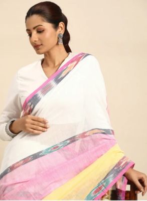 Multi Colour Pure Handloom Silk Saree From Banaras