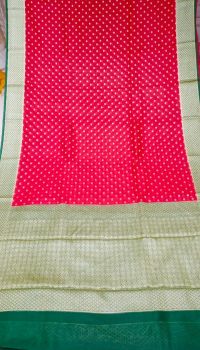 Red Georgette Fancy Saree From Banaras