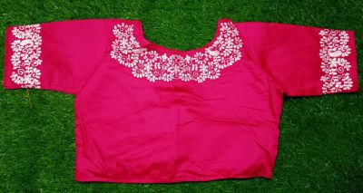 Pink Botnik Cotton Non Pad Readymade Blouse