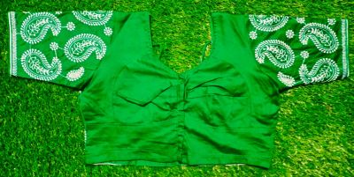 Green Mango Cotton Non Pad Readymade Blouse