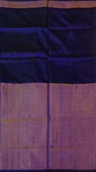 Dark Violet Uppada Tissue Silk Saree With Purplish Golden Border
