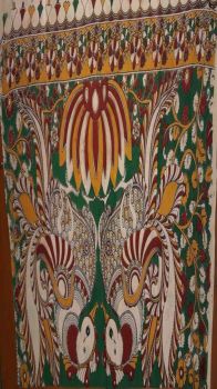 Multicolor Kalamkari saree with fancy designer pallu